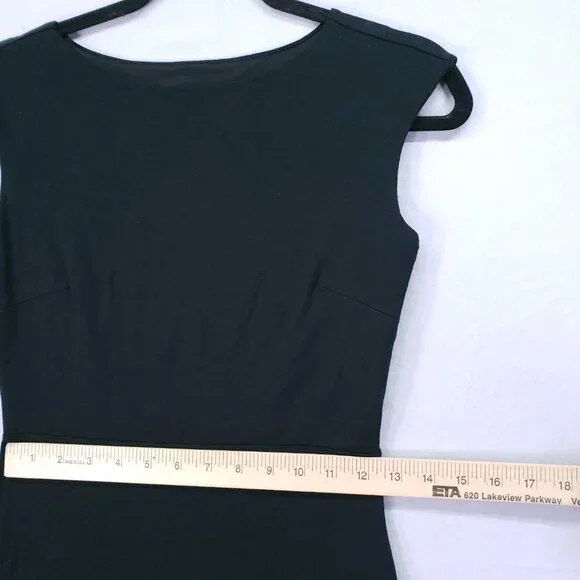Ann Taylor Women Black Assymetrical Sleeveless A line Petite Dress XXSP - Picture 5 of 13